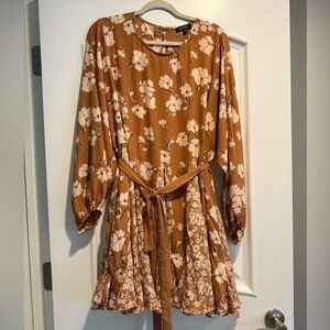 Floral Brown Dress